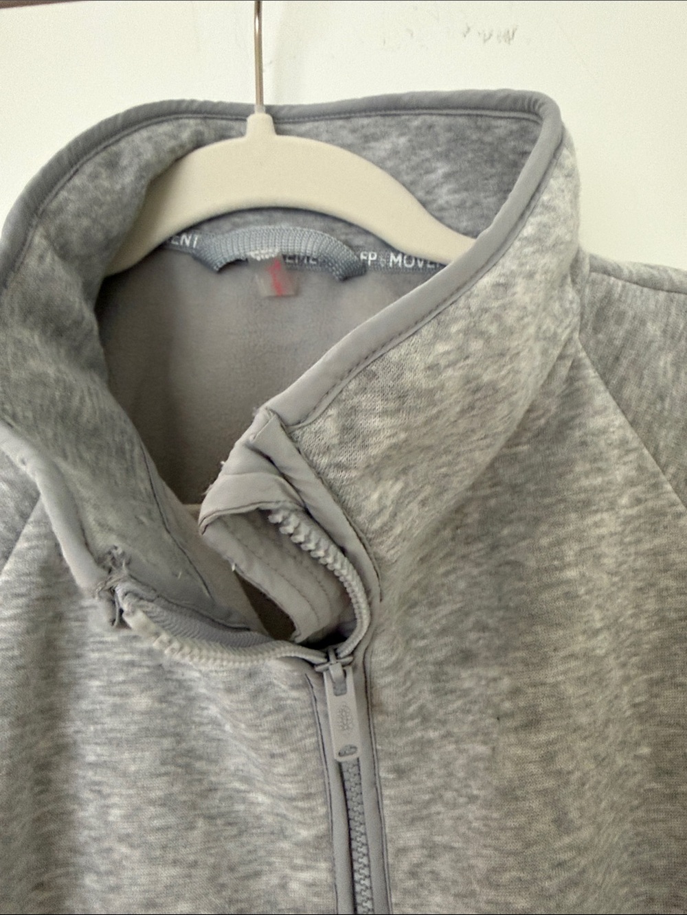 Free People Light Heather Gray Zip-Up Gia Fleece  Jacket - Picture 9 of 11